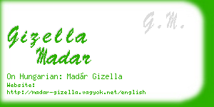 gizella madar business card
